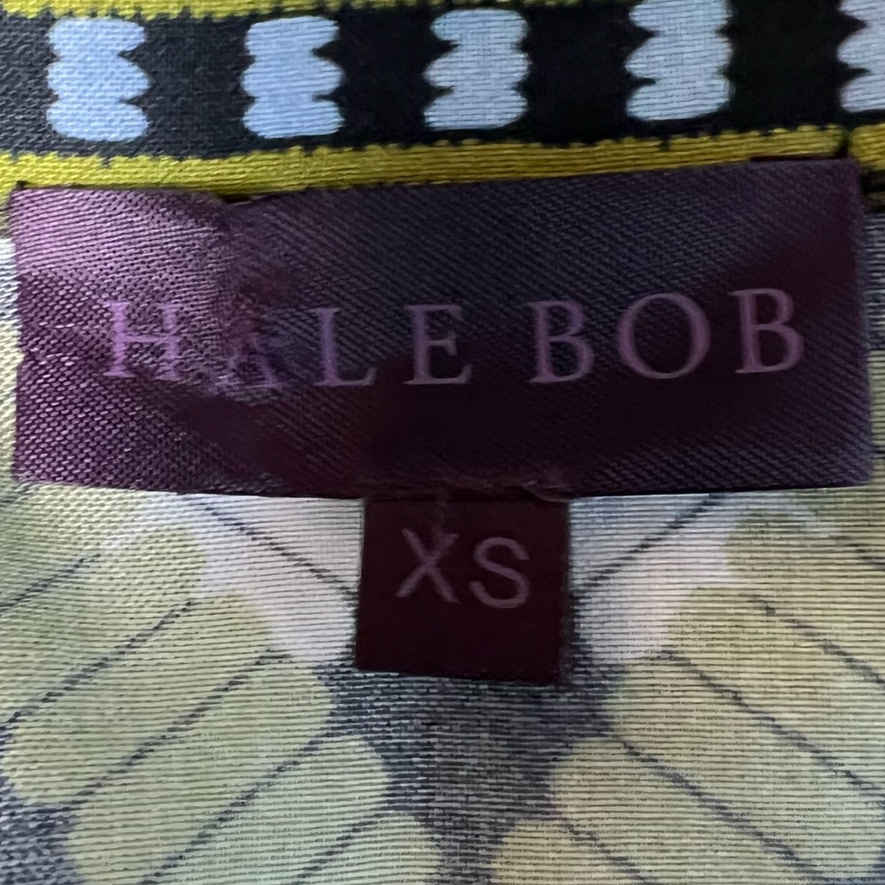HALE BOB Alette Button Down Shift Mini Dress Chevron Checkered Size XS - Picture 8 of 11